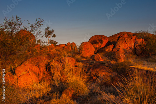 Devils Marbles at sunset. Northern Territory, Australia