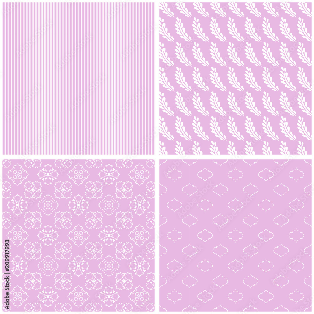 Chic different vector seamless patterns