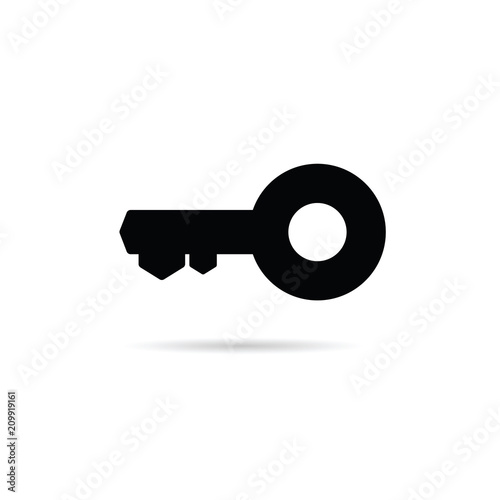 key in black color illustration