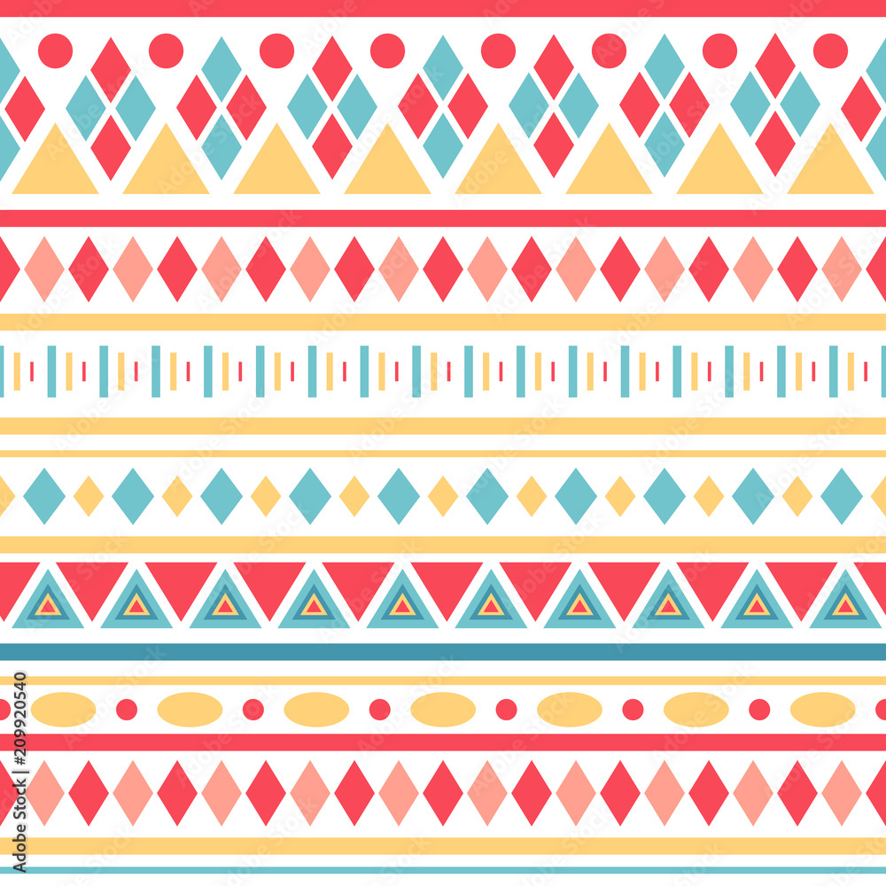 Vector seamless abstract tribal pattern. Vector seamless abstract tribal pattern.