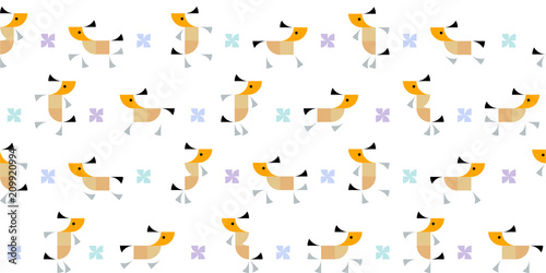 Pattern of geometric horses. Geometric background. Vector illustration.