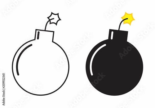Isolated bombs illustration