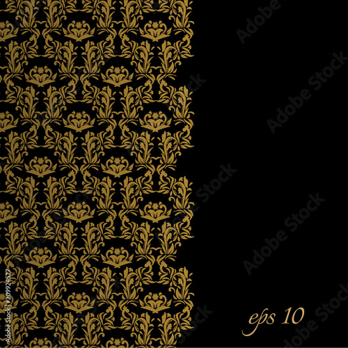Elegant black and golden background vector