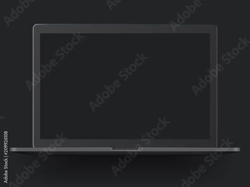 Screen of an open laptop