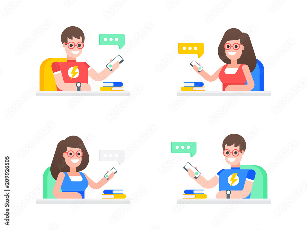 Concept - notifications on the smartphone Concept - notifications on the smartphone