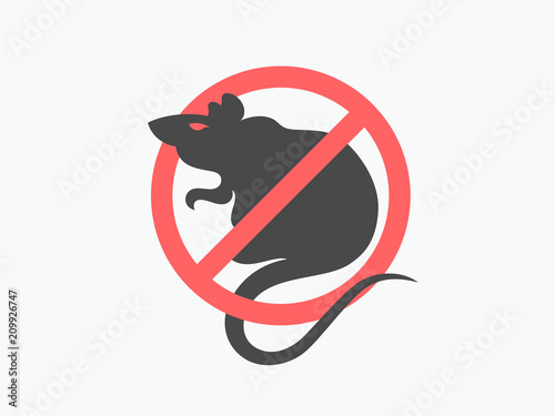 Rat crossed in a red circle