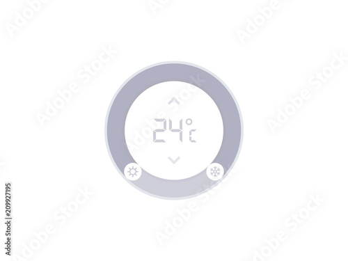 Image of a circular thermostat