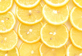 slices of lemon on background
