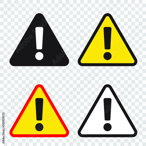 Danger sign, warning sign, attention sign. Danger warning attention icon.