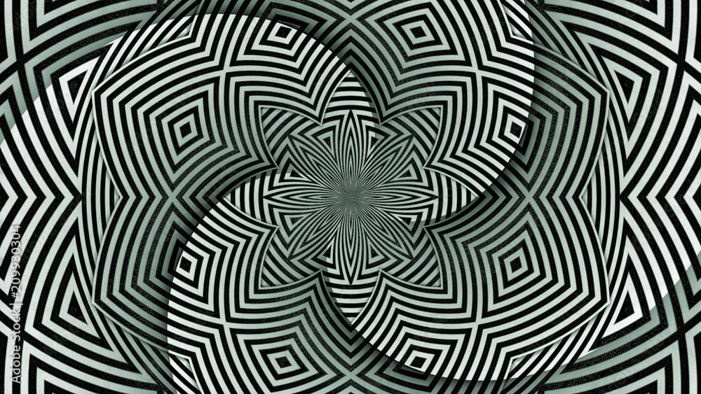 Fototapeta premium Hypnotic Stripe Shapes Illustration