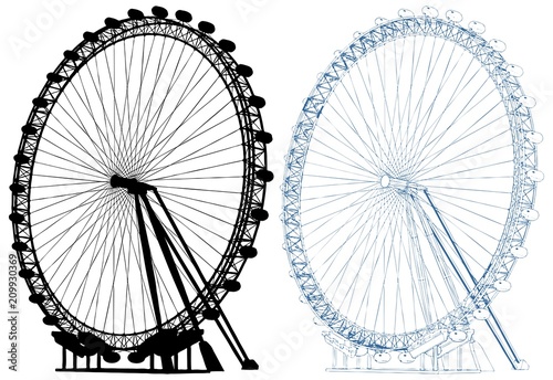 Carousel Vector Illustration Isolated On White Background 