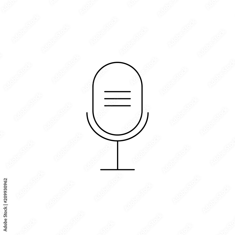 Microphone icon, Microphone icon vector, in trendy flat style isolated on white background. Microphone icon, Microphone icon vector, in trendy flat style isolated on white background.
