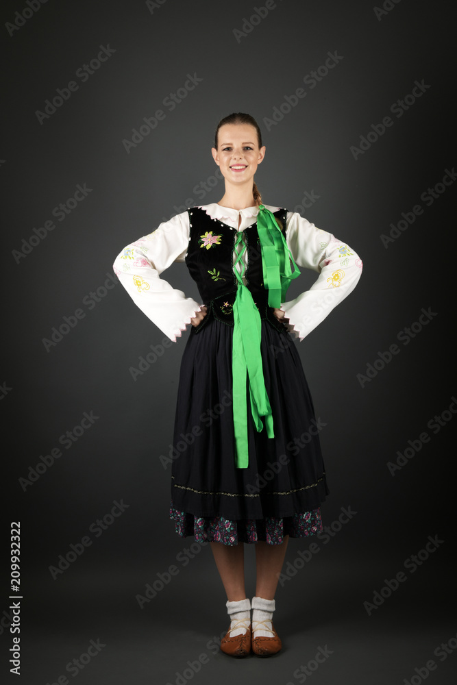 Slovakian folklore. Traditional costume.