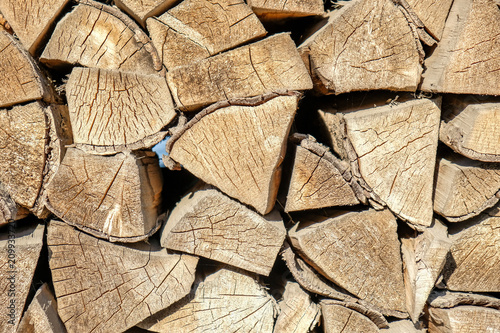 Folded logs. Background of logs.