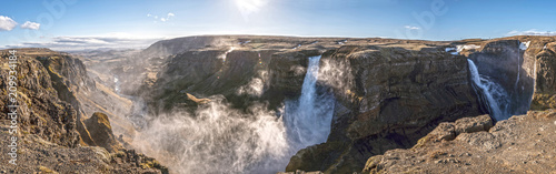 Haifoss waterfall Panoramic