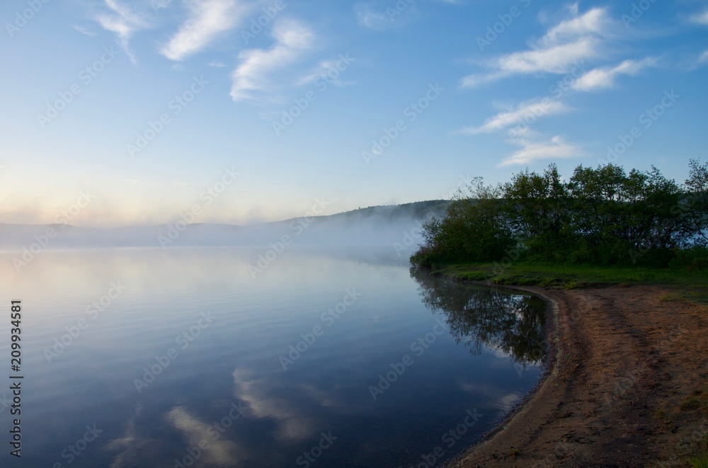 Morning fog at Algonquin Provincial Park, Ontario Morning fog at Algonquin Provincial Park, Ontario