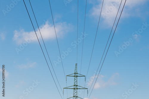 High voltage tover in bright day