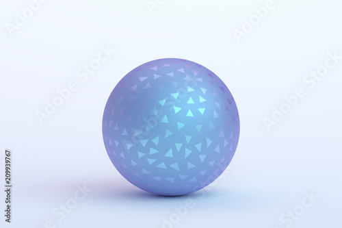 Abstract 3d rendering of geometric shape. Minimalistic composition. Modern background design with sphere for poster  cover  branding  banner  placard.