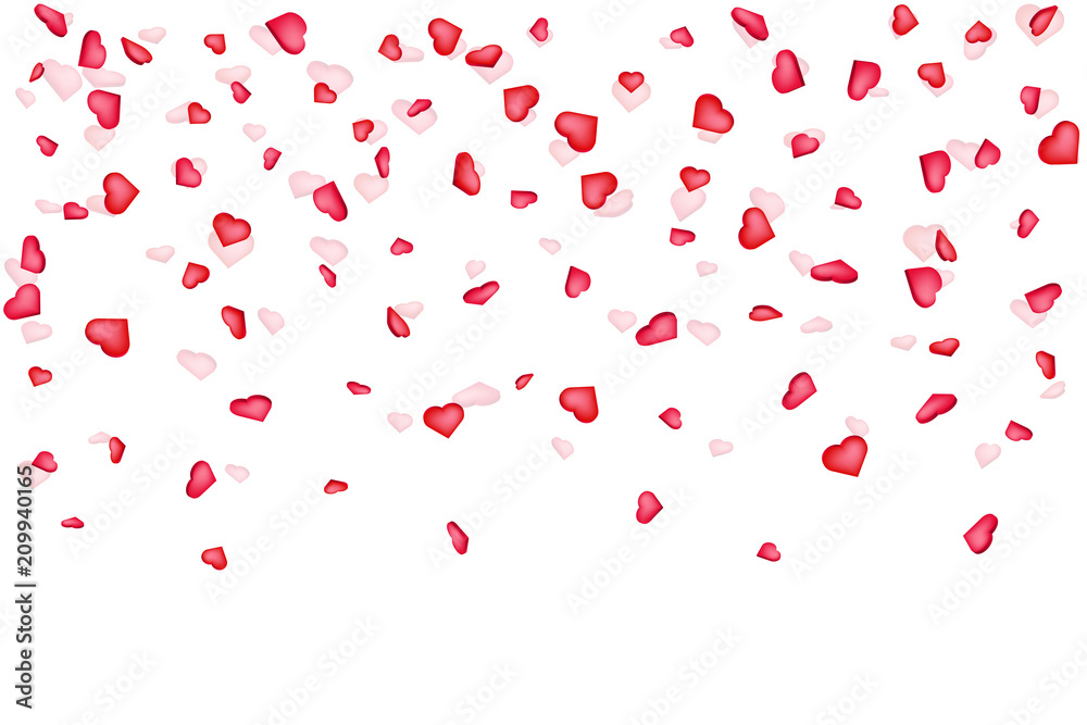 Creative vector illustration of heart confetti, happy valentines petals falling isolated on transparent background. Art design for women day. Abstract concept graphic seamless element pattern Creative vector illustration of heart confetti, happy valentines petals falling isolated on transparent background. Art design for women day. Abstract concept graphic seamless element pattern