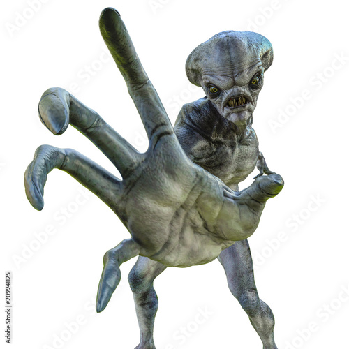 Vászonkép hammerhead alien exploring arround