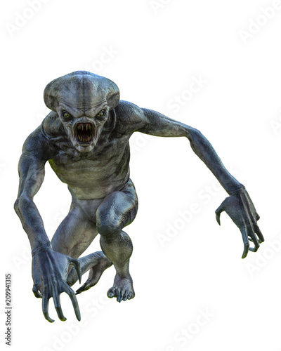 Vászonkép hammerhead alien exploring arround