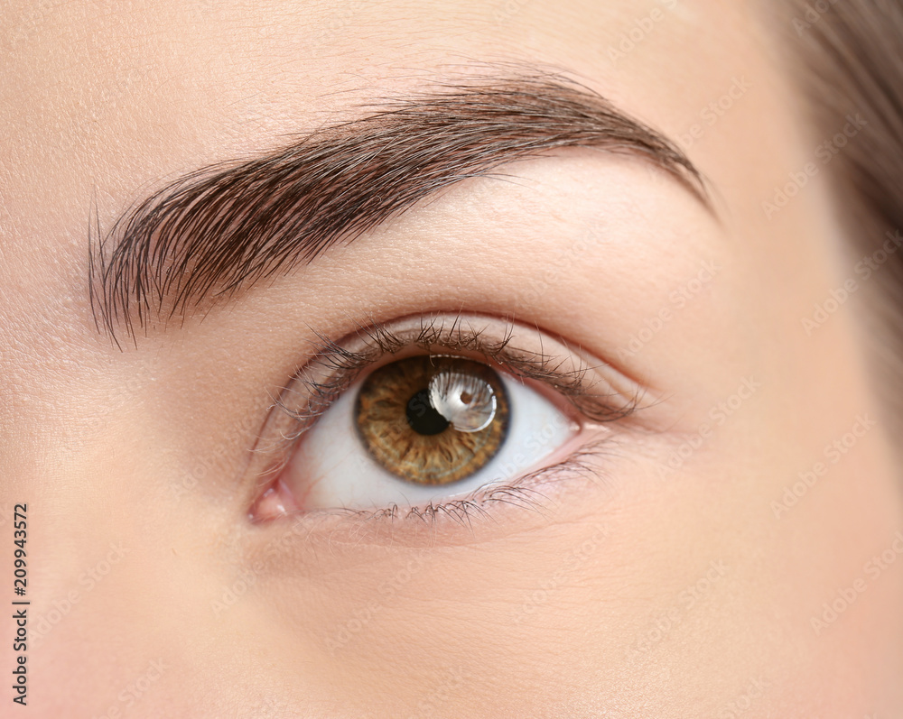 Beautiful woman with perfect eyebrow, closeup Beautiful woman with perfect eyebrow, closeup
