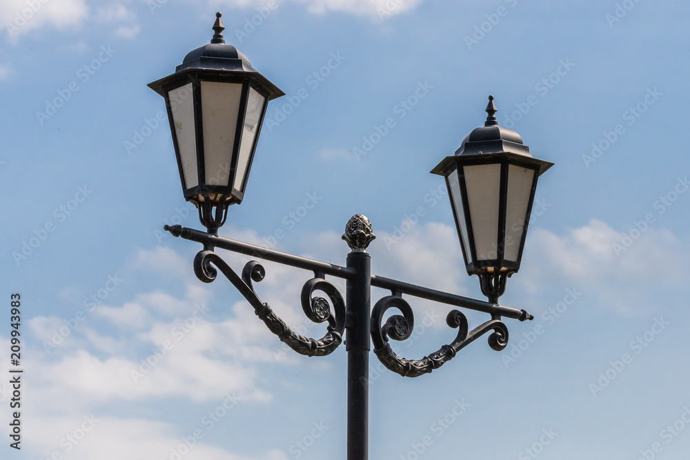 Vintage lamp post or street lantern