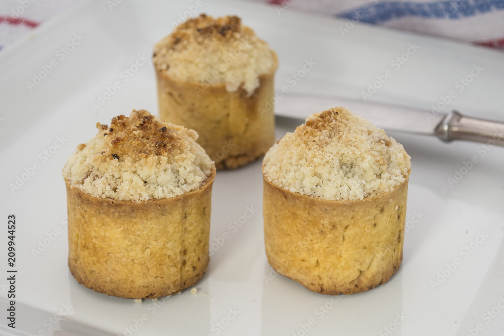 Apple pie. Plate, breakfast.