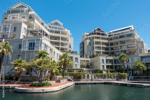 Marina apartments surrounded by trees in Cape Town