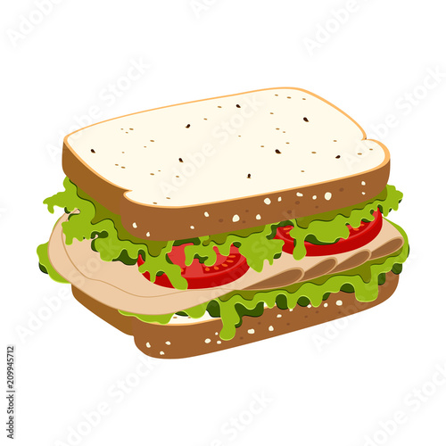 sandwich with ham