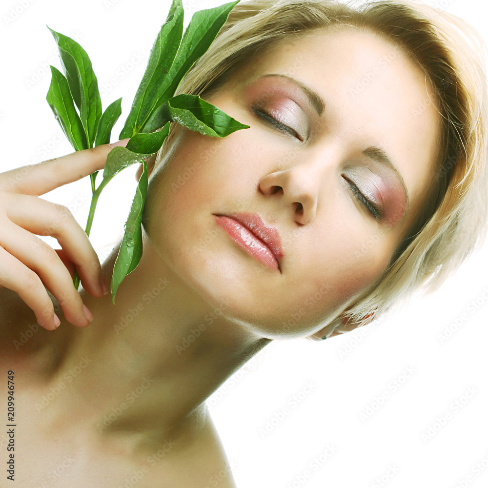 beautiful woman with bamboo beautiful woman with bamboo