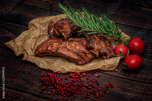 Photography pork ribs bbq