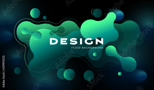 Colorful geometric background design. Fluid shapes composition with trendy gradients. Eps10 vector.