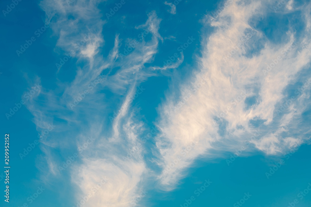 blue sky with white clouds on sunset blue sky with white clouds on sunset