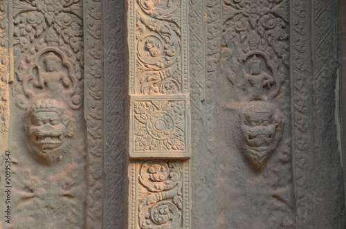 ancient temple angkor cambodia sculpture