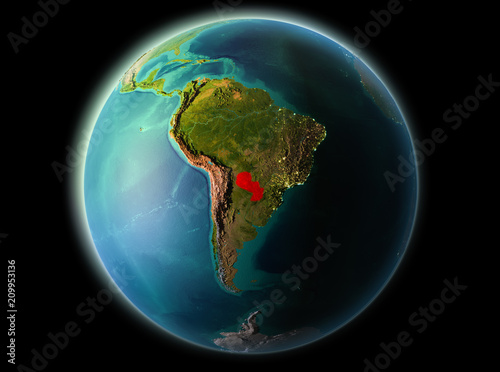 Paraguay in the evening