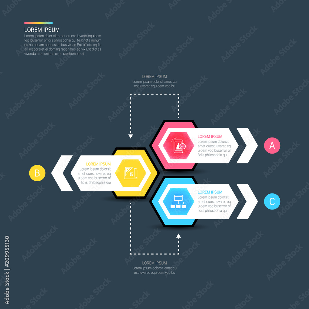 Obraz premium Colorful Infographic design illustration