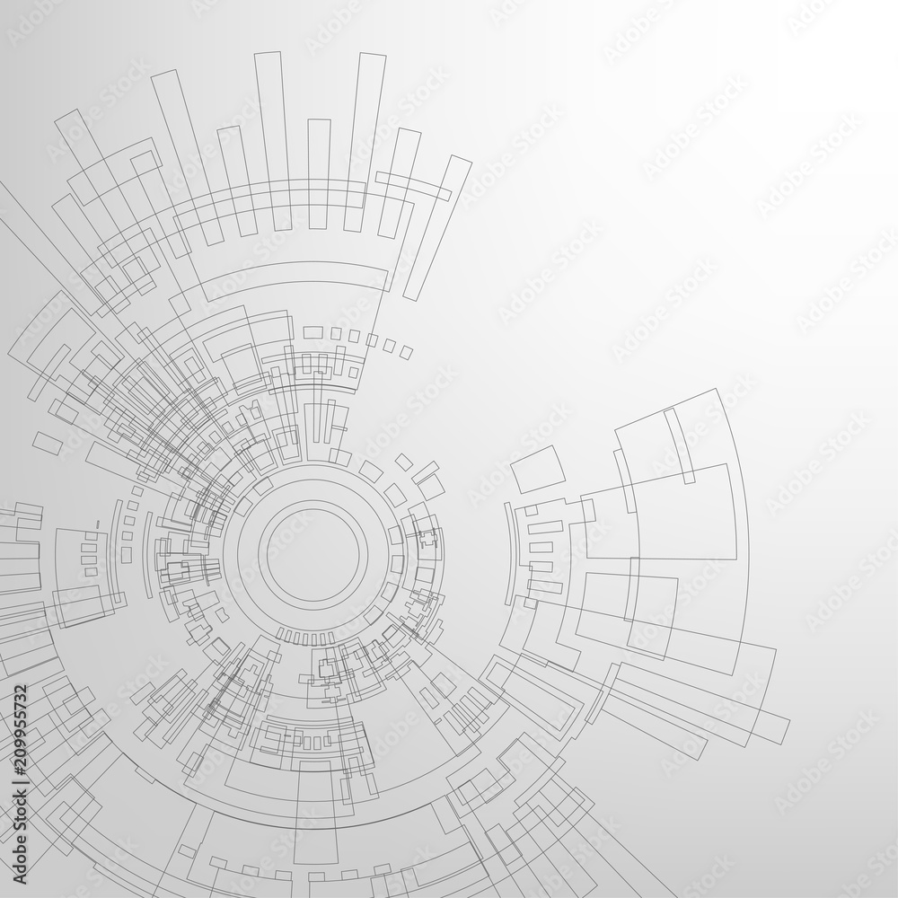 Vector background in the concept of technology. Vector background in the concept of technology.