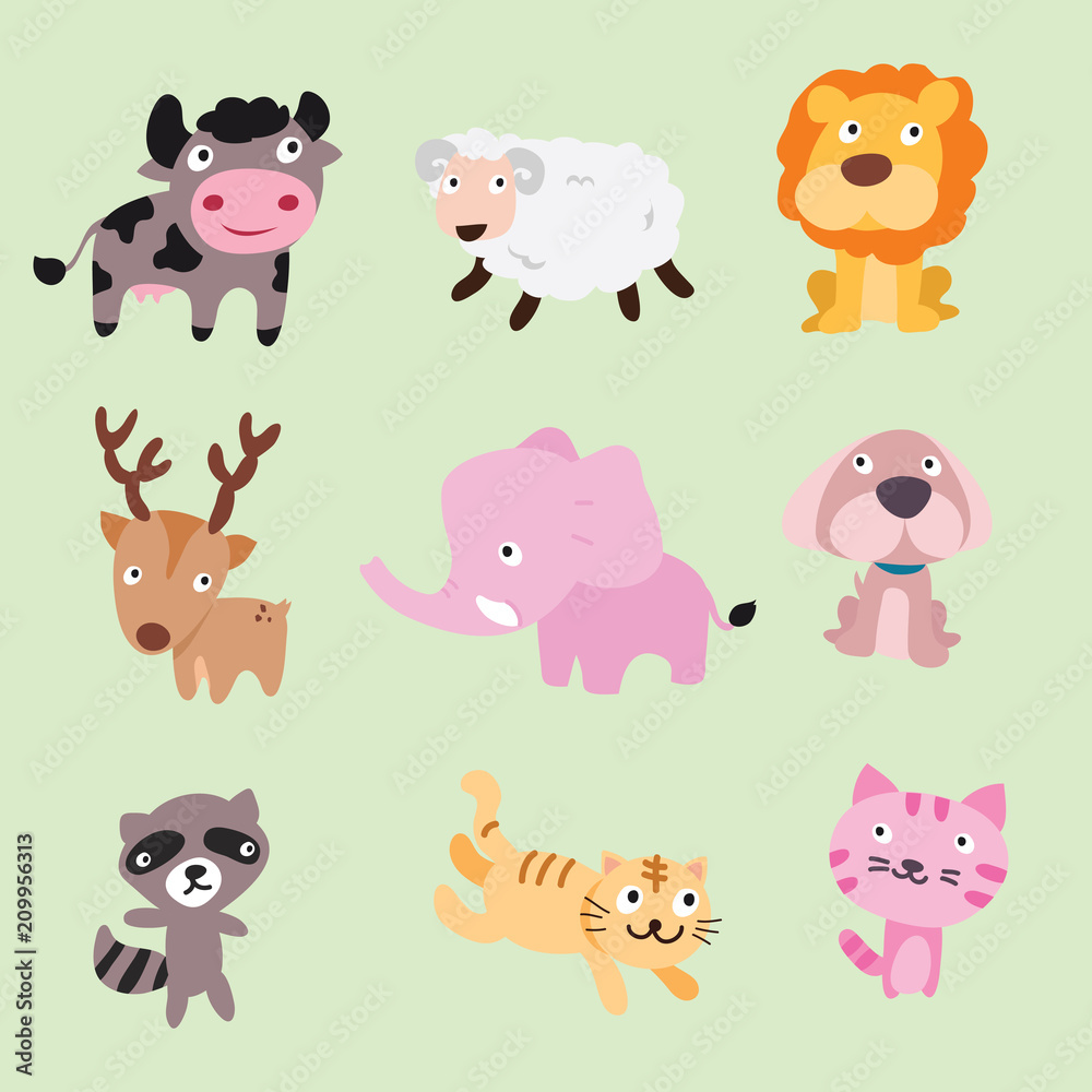 animals vector character design