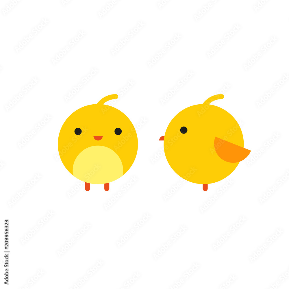 chick vector character design
