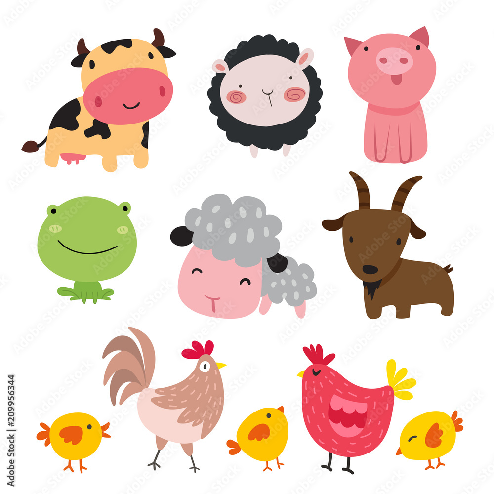 Fototapeta premium farm vector collection design