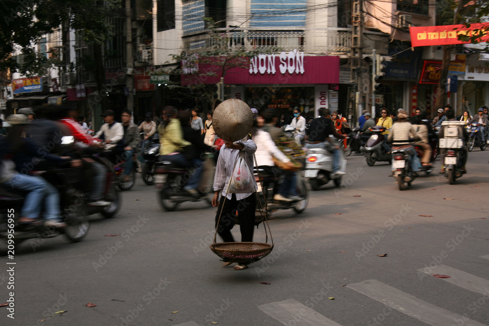 Crossing the Street in Hanoi