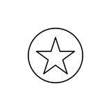 star in a circle line icon. Element of star icon for mobile concept and web apps. Thin line star in a circle icon can be used for web and mobile. Premium icon