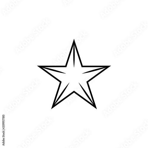 star line icon. Element of star icon for mobile concept and web apps. Thin line star icon can be used for web and mobile. Premium icon