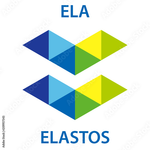Elastos Coin cryptocurrency blockchain icon. Virtual electronic, internet money or cryptocoin symbol, logo