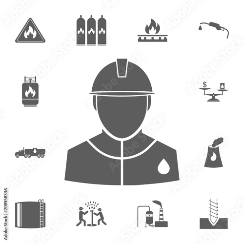 oilman icon. Detailed set of Oil icons. Premium quality graphic design sign. One of the collection icons for websites, web design, mobile app