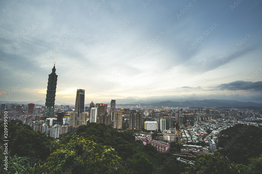 Naklejka premium 台湾 台北の都市風景