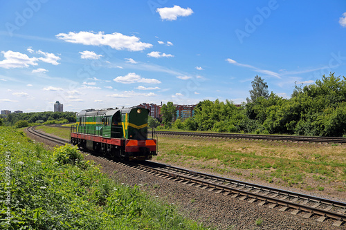 locomotive in operation