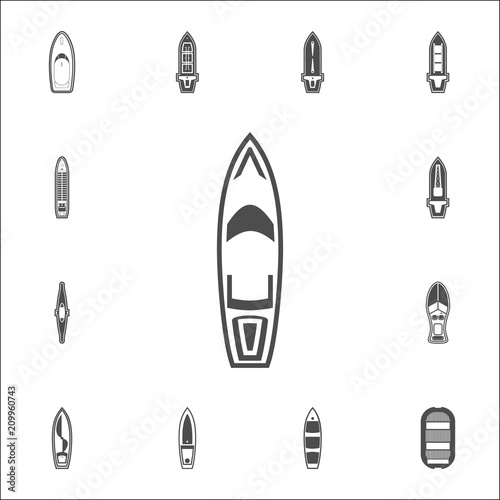 speedboat icon. Detailed set of Ships icons. Premium quality graphic design sign. One of the collection icons for websites, web design, mobile app