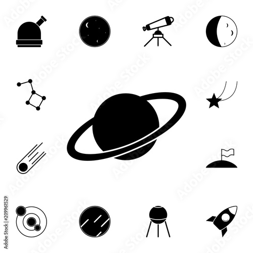 planet Saturn icon. Detailed set of Space icons. Premium quality graphic design sign. One of the collection icons for websites, web design, mobile app